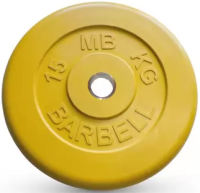 Диск обрезиненный, 15 кг диаметр 51 мм «BARBELL»