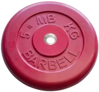 Диск обрезиненный, 5 кг диаметр 26 мм «BARBELL»