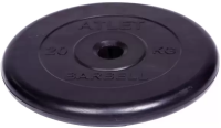 Диск обрезиненный, 20 кг диаметр 31 мм "Atlet" «BARBELL»
