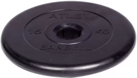 Диск обрезиненный, 15 кг диаметр 51 мм "Atlet" «BARBELL»