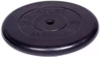 Диск обрезиненный, 20 кг диаметр 26 мм "Atlet" «BARBELL»
