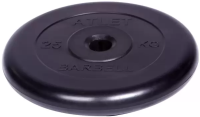 Диск обрезиненный, 25 кг диаметр 31 мм "Atlet" «BARBELL»