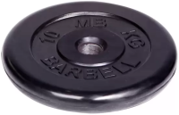 Диск обрезиненный, 10 кг диаметр 51 мм «BARBELL»