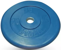 Диск обрезиненный, 20 кг диаметр 31 мм «BARBELL»
