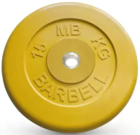 Диск обрезиненный, 15 кг диаметр 26 мм «BARBELL»