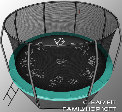 Батут FamilyHop «Clear Fit» диаметр - 3.05 м (10 FT)