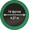 Батут Премиум «ARLAND» диаметр - 4.27 м (14 FT) внутренняя сетка