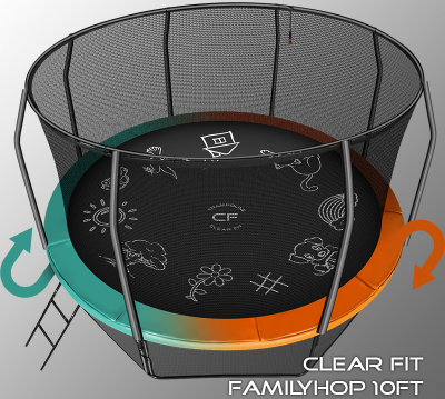 Батут FamilyHop «Clear Fit» диаметр - 3.05 м (10 FT)
