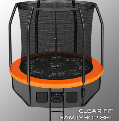 Батут FamilyHop «Clear Fit» диаметр - 2.44 м (8 FT)